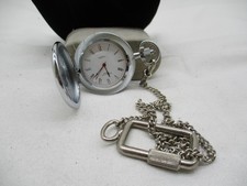 Chaika Taschenuhr – Russia „Römische Zahlen“ + Uhrenkette – Quartz Silberfarben