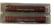 Model Power N Scale 8614 & 8636 World's Largest Shows Passenger Cars NIBh