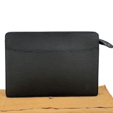 LOUIS VUITTON Epi Noir Pochette Homme M52522 Clutch From Japan