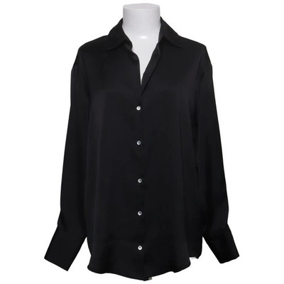 Zara, Hemd, Größe: S, Schwarz, Einfarbig, Satin, Damen #cTA