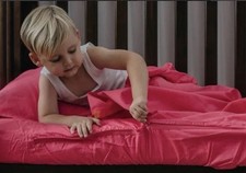 Kids ZipSheets Crib Zipper Sheet Set Pink 100 Cotton NEW Sealed 28x52