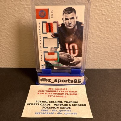 2017 Panini Encased Rookie Triple Memorabilia Mitchell Trubisky #30 /25 (MEM,RC)