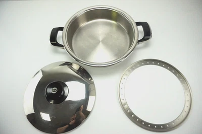 AMC Topf 2,6L Edelstahl mit Deckel & Einsatz Ø ca. 24 cm Modell 69028 - Bild 1 von 4