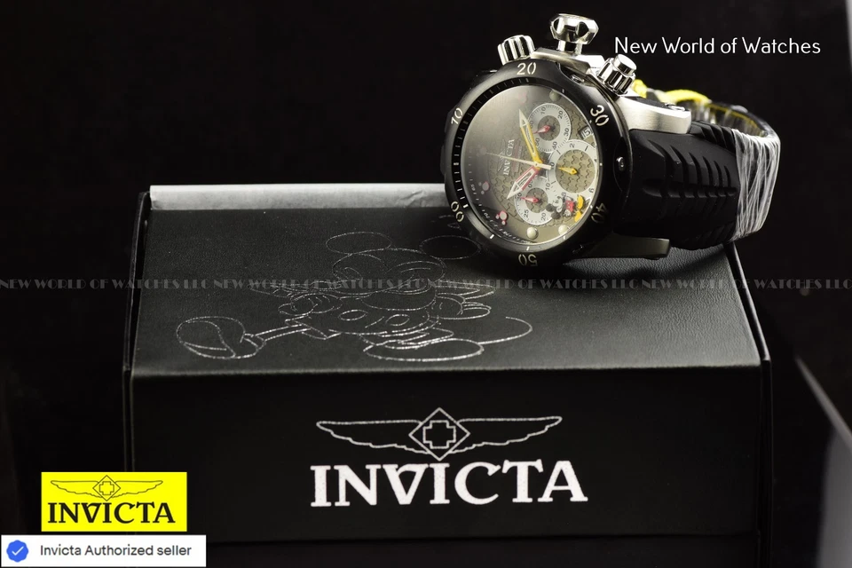 RARE Invicta Disney Mickey Mouse Limited Ed 0499/3000 Chronograph Men's Watch - Image 2 of 4