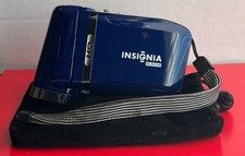 Insignia HD 720p Video Camcorder NS-DV720P Blue SD Slot Zoom Wide Angle w/Pouch