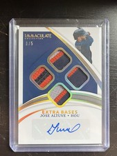 2021 Panini Immaculate Extra Bases Jose Altuve Houston Auto /5 EB-JA