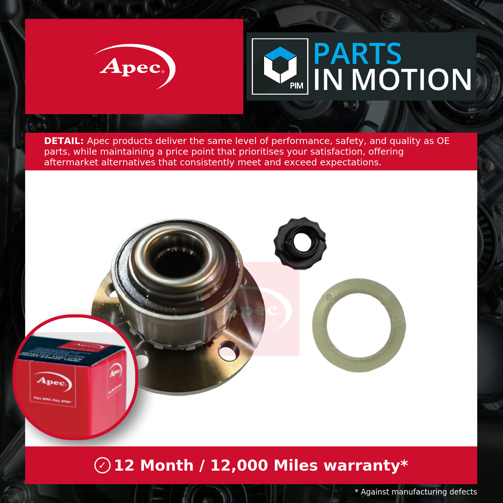 Wheel Bearing Kit fits SEAT IBIZA KJ1 1.0 Front 2017 on 2Q0407621A Apec Quality - Image 7