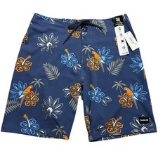 Hurley Phantom Board Shorts Floral Tropical Swim Trunks Quick Dry Mens Size 30