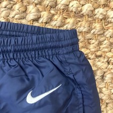 Vintage 90s Nike Windbreaker Track Pants Men XL Blue Nylon Ankle Zip White Tag