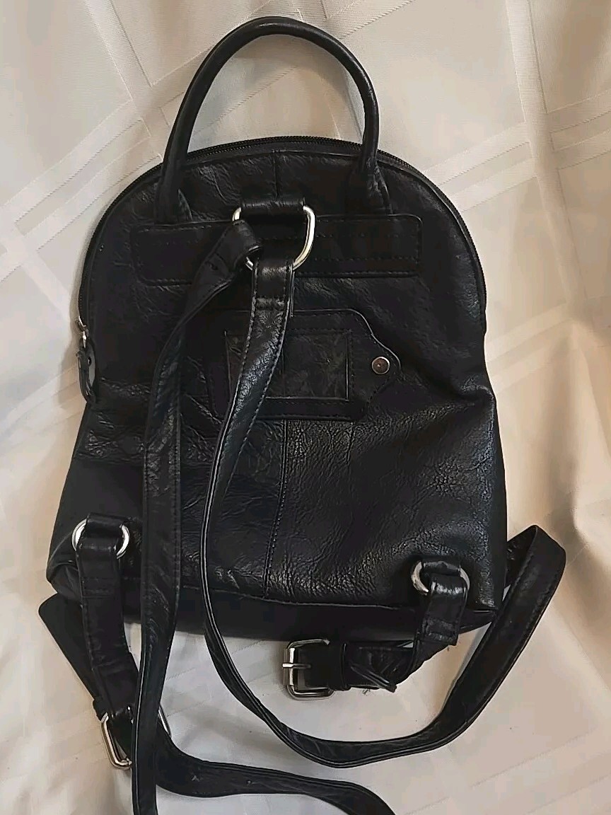 GREAT AMERICAN LEATHERWORKS BLACK BACKPACK BAG VTG Great American Leatherworks Backpack Leather Adjustable  main image 4