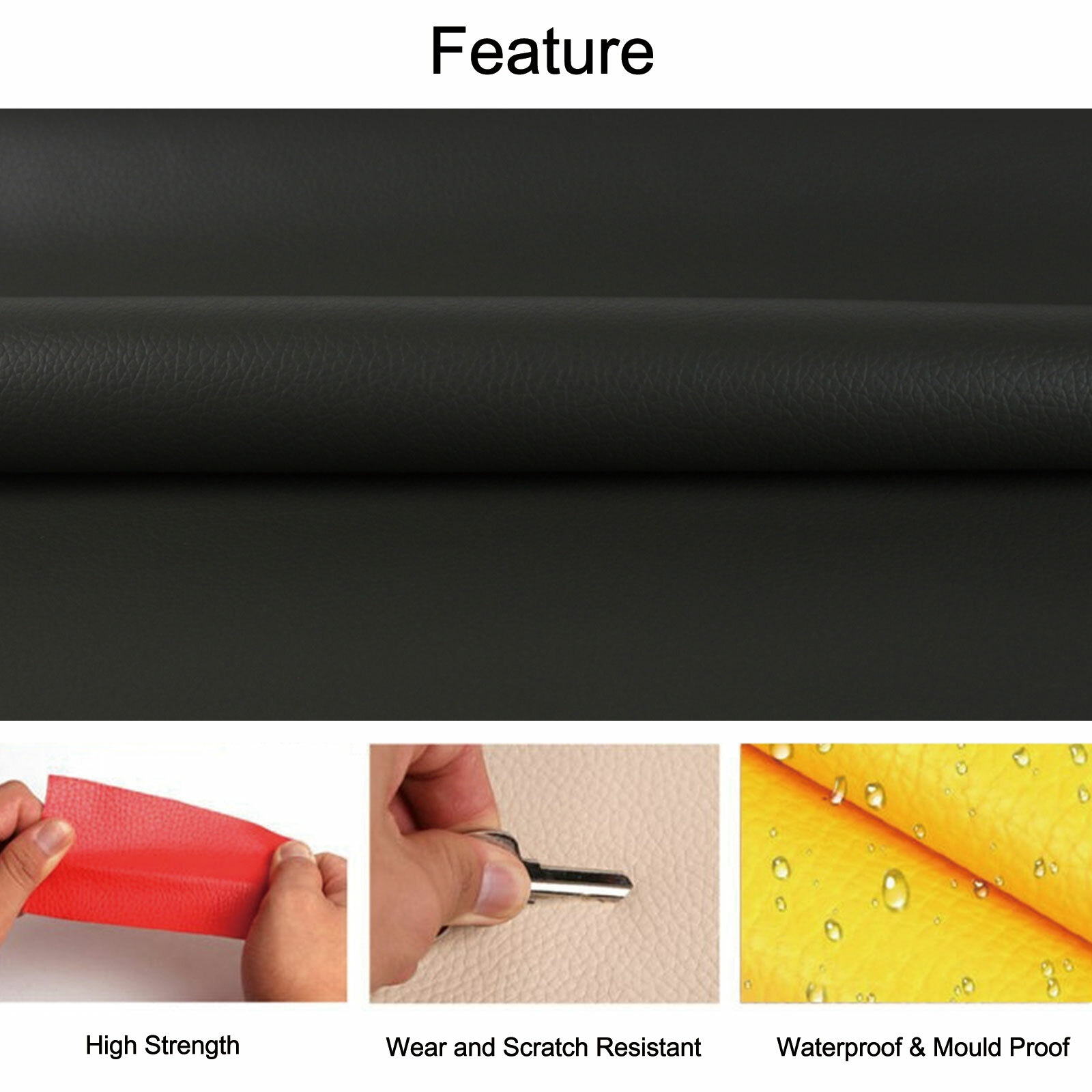 Marine Vinyl Fabric Upholstery Grade Replace Decorate Faux Leather