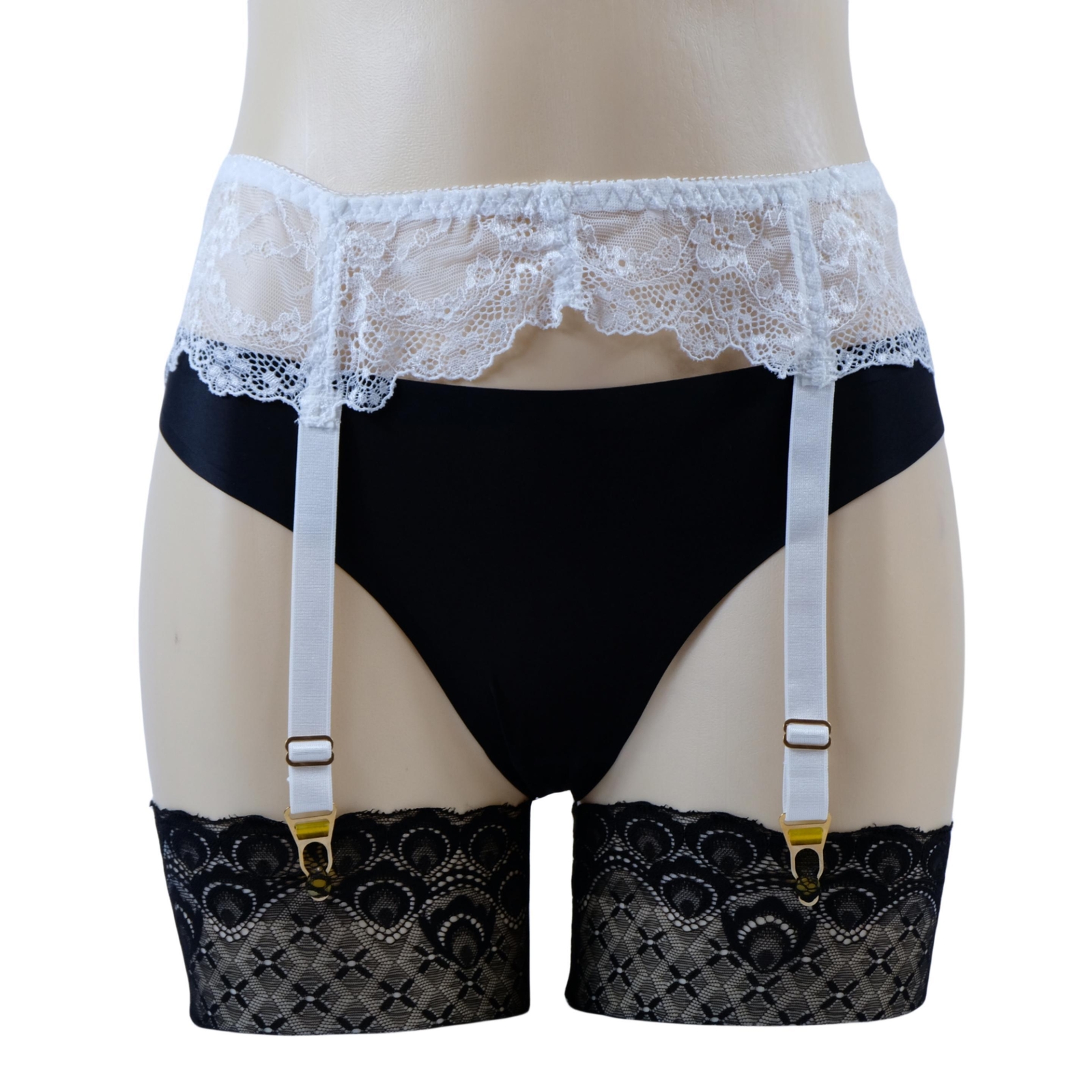 Garter Belt Women's Floral Lace - , High Waist, Adjustable For Thigh High  Stockings 6 Strap Suspender Belt