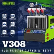 BANCO PROVA INIETTORI BENZINA 4 CILINDRI CON VASCA ULTRASUONI INTEGRATA DIAGNOSI