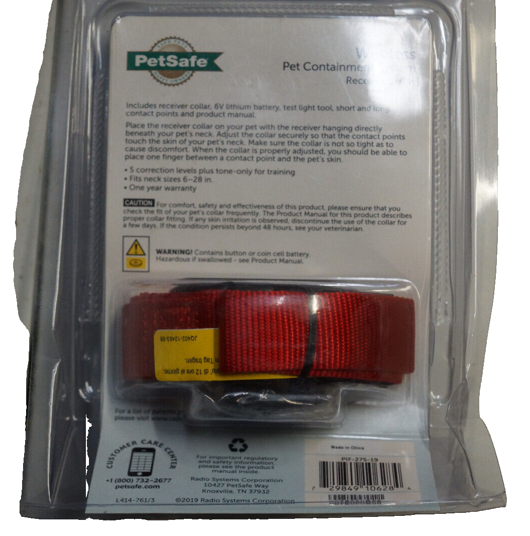 (CO)PetSafe PIF27519 Wireless Pet Containment System Receiver Collar