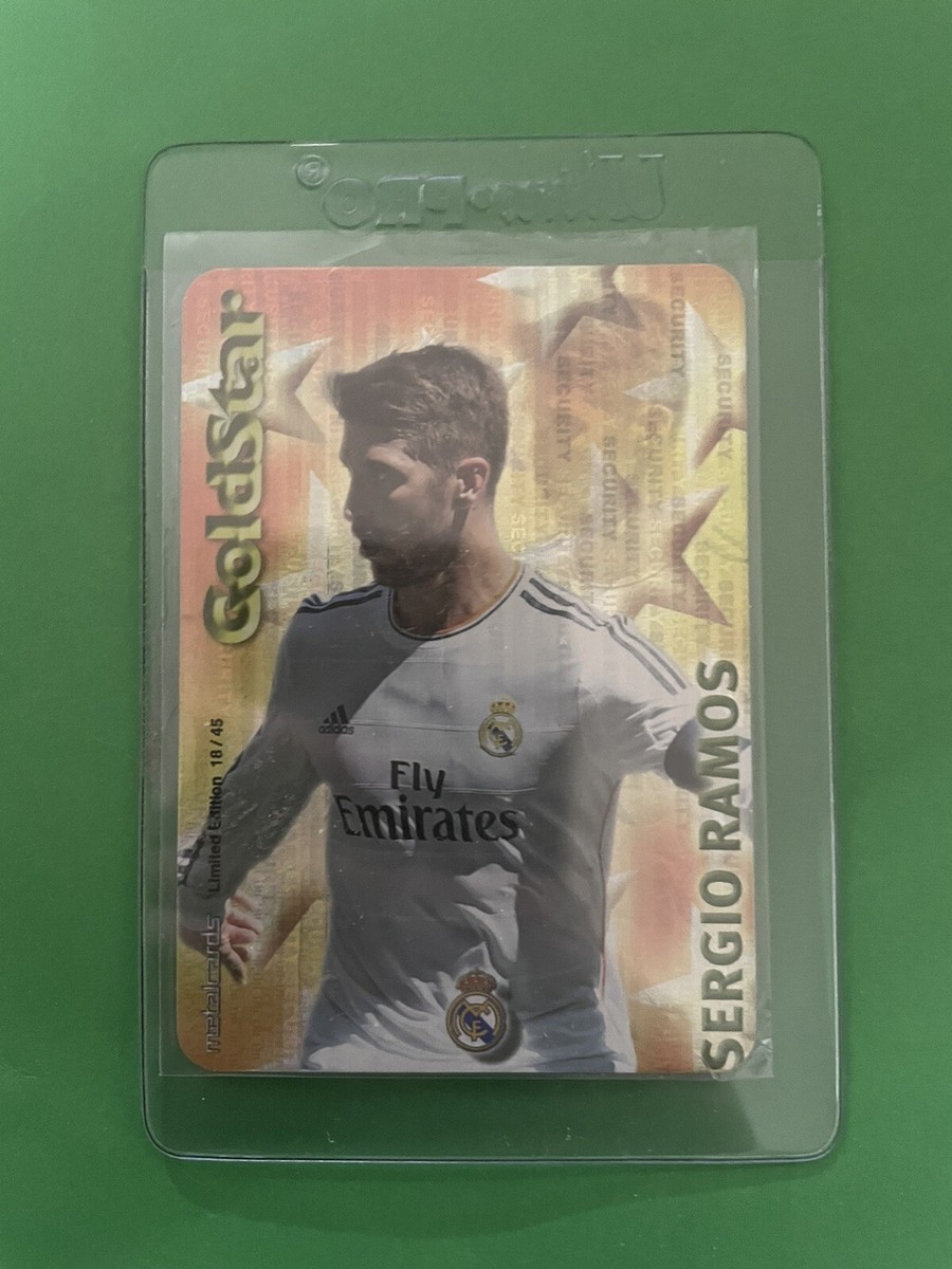 SERGIO RAMOS 2014 LIMITED EDITION GoldStar Gold Foil #18/45 Real Madrid  Rare