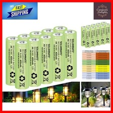10-Pack AA 400mAh Rechargeable Solar Light Batteries for Gardens & Driveways 23.99 per battery