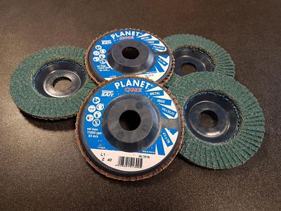 30 ZIRKON LAMELLENSCHEIBEN, SAIT, KORN 120, PLANET ONE, 115 EDELSTAHL METALL