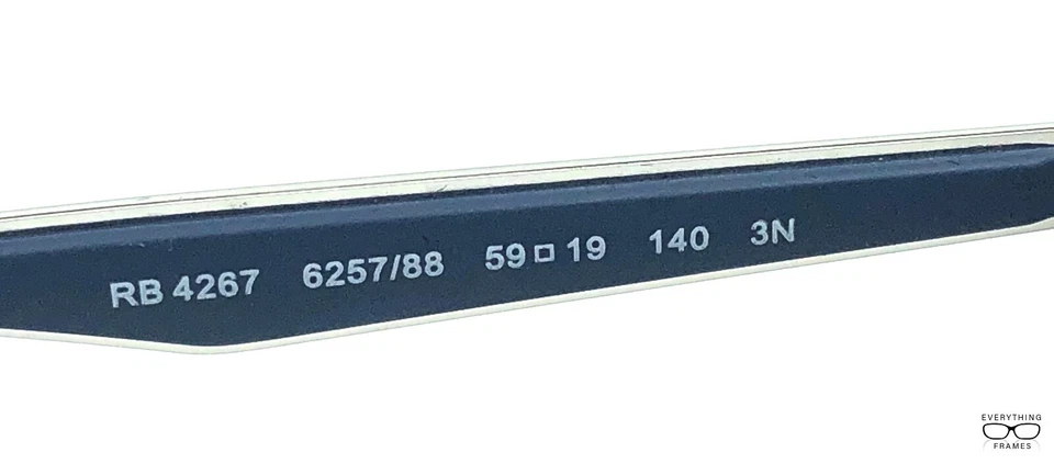 Gafas de sol Ray Ban RB4267 6257/88 Tortuga/Azul Espejo Nuevas Auténticas 59 Foto 4 de 4