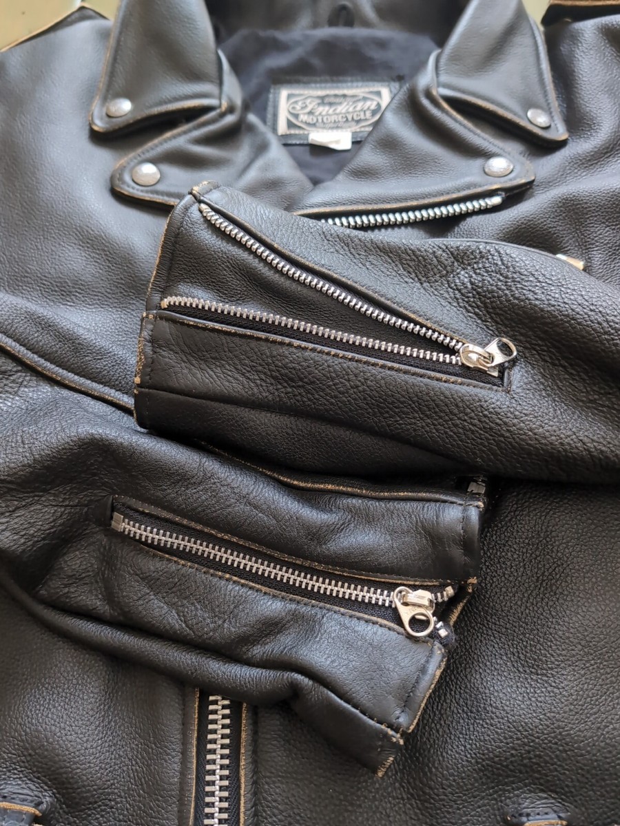 Vintage Indian Motorcycle Black Leather Jacket | Gilroy Era