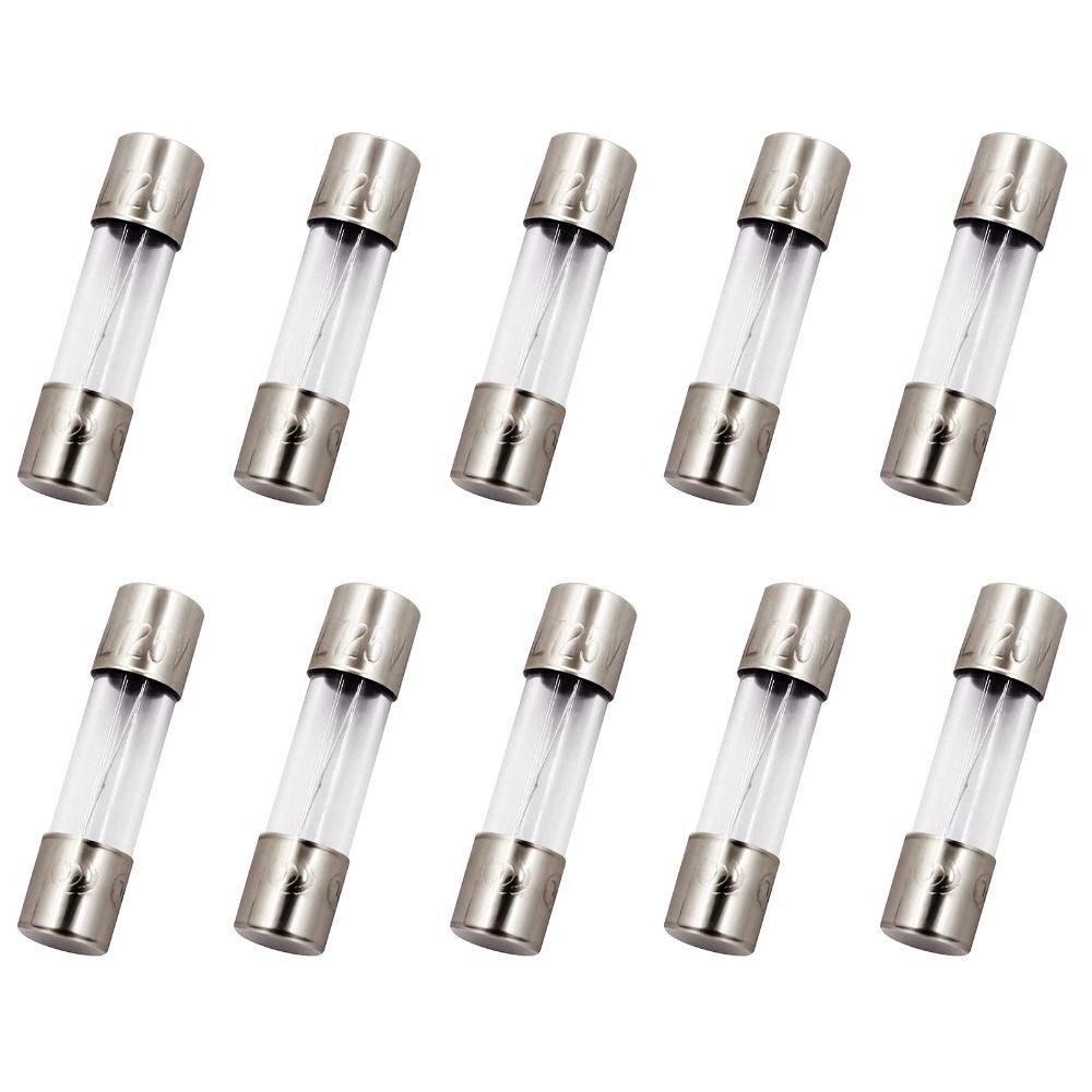 10PCS 125V Glass Tube Fuse 0.2 X 0.78 Inch Christmas Light Fuses