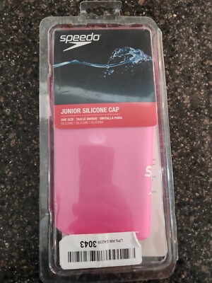 Speedo Junior Silicone Swim Cap Pink One size. #69