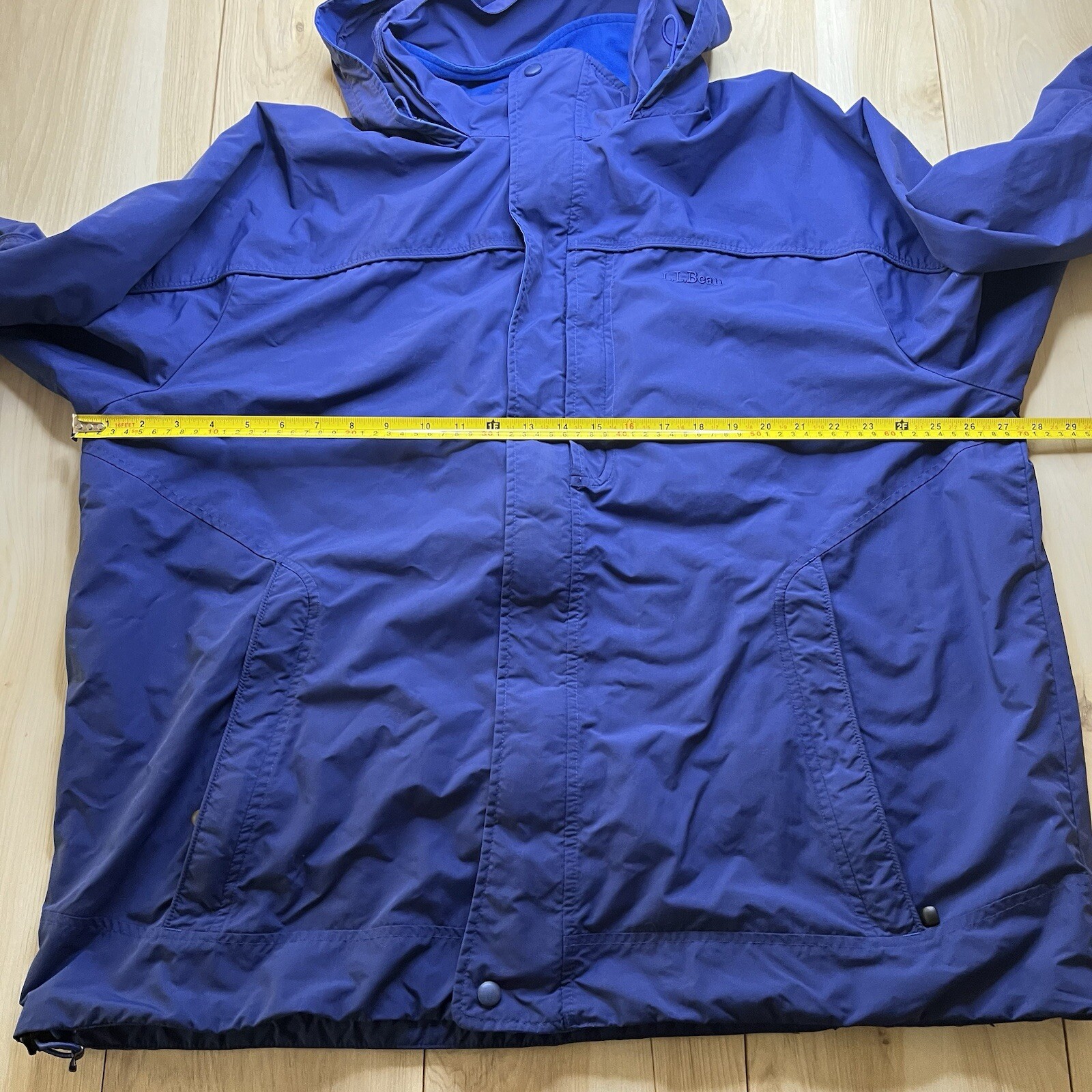 Ll Bean Jacket Nylon Coat Outer Shell Hoodie Jack… - image 7