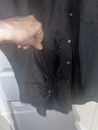 Croft&Barrow Mens Shirt XL Black Button Down Long Sleeve - Picture 3 of 6