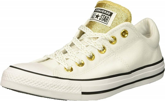 white and gold converse womens
