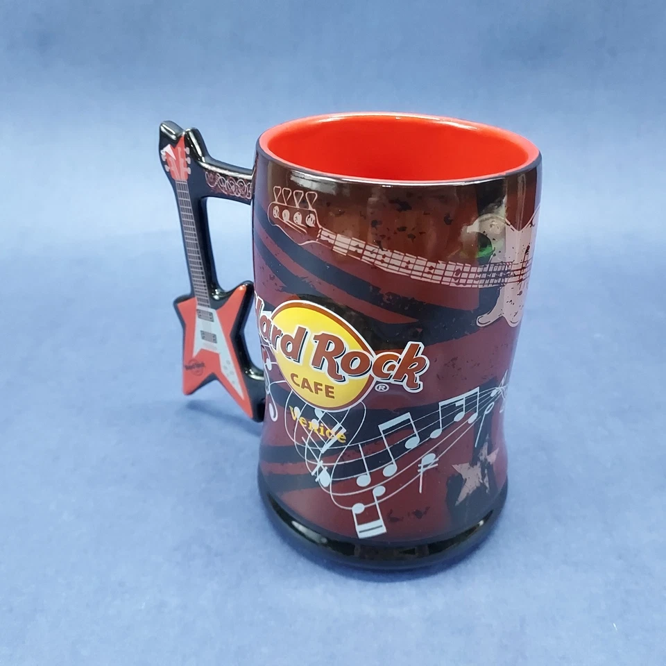 Hard Rock Cafe Venice V Shaped Guitar Handle Coffee Mug Cup Unused Open Box - Image 4 of 4