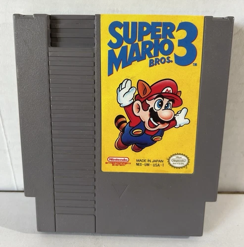 Super Mario Bros. 3 (Nintendo NES) Cleaned, Tested, Authentic Game Cartridge