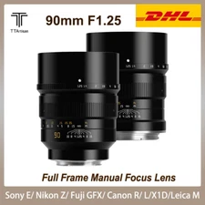 TTArtisan 90mm F1.25 Full Fame MF Lens for E/GFX/Z/L/RF/XCD Hasselbald X2D X1DII