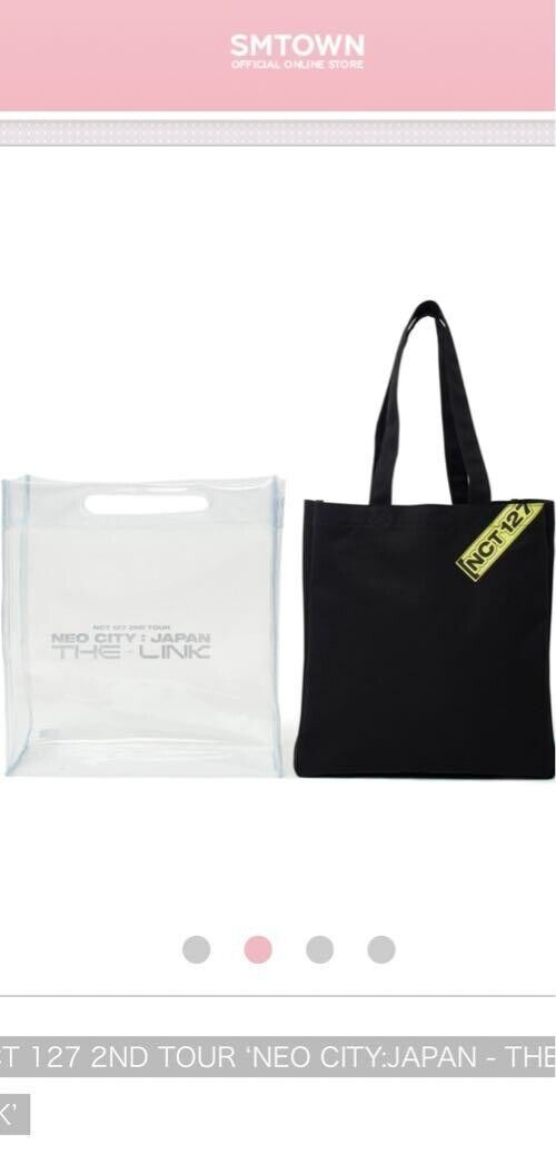 NCT 127 Tote bag with plastic bag 2ND TOUR NEO CITY JAPAN THE LINK Official  kpop