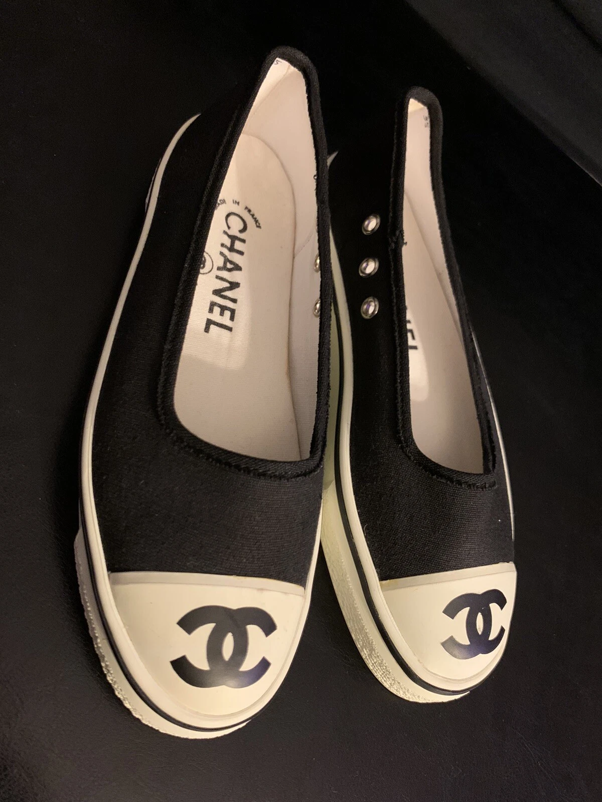 MOLTO RARO! Pantofole Converse vintage Chanel in tela