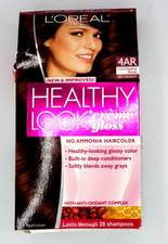 DAMAGE BOX- L'Or al Healthy Look Creme Gloss Hair Color 4AR Cool Chestnut Brown