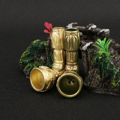 Auspicious Clouds Domineering Dragon and Phoenix Brass Pipe Smoking Accessories