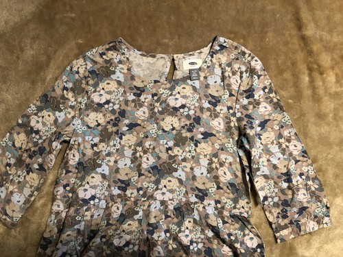 NWT Old Navy Dress Girls XL 14 Floral Multi-colored 3/4 sleeve - Picture 5 of 9