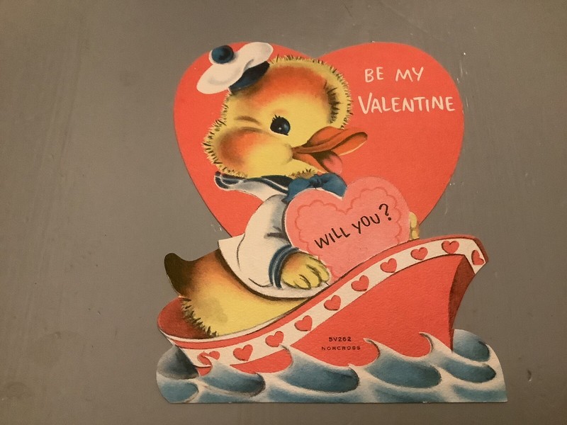 valentine card vintage/1950’s