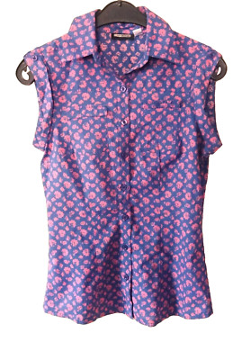 Girls ladies summer blouse summer blouse size 34 blue pink by FlashLights
