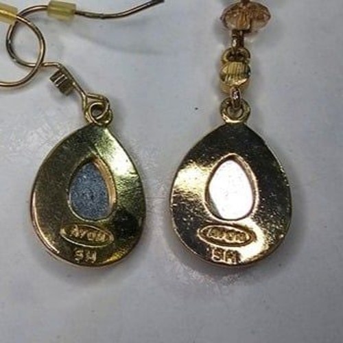 AVON SH Vintage Citrine Teardrop & Rhinestone Necklace and Earring Set - Picture 10 of 10