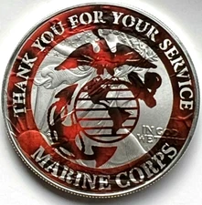 US Marine Corps USMC - American Silver Eagle 1oz .999 Silver Dollar Coin