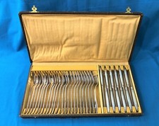 Coffret / écrin VIDE pour 36 couvert Dessert Fruits Métal argenté Argent massif