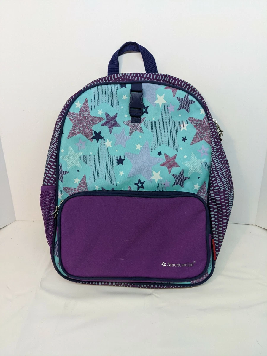 EUC American Girl Brand Teal Purple School Backpack for Girls 13.5