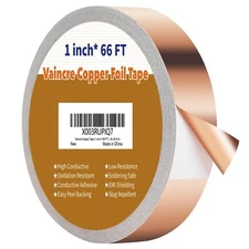 Copper Foil Tape [1 inch x 66ft] with Double-Sided Conductive Adhesive