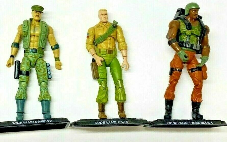 Hasbro G.I. Joe 25th Anniv. Set Duke, Scarlett, Snake Eyes