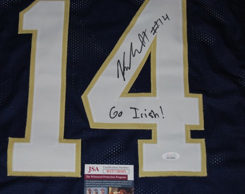 KYLE HAMILTON signed (NOTRE DAME FIGHTING IRISH) custom navy jersey JSA Witness - Picture 2 of 2