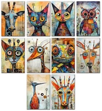 10 Assorted All Occasion Note Cards Blank Greeting Cards Envelopes Animals