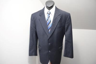 Jos A Bank Wool Striped 2 Piece Suit Pants Jacket MADE IN USA Mens 