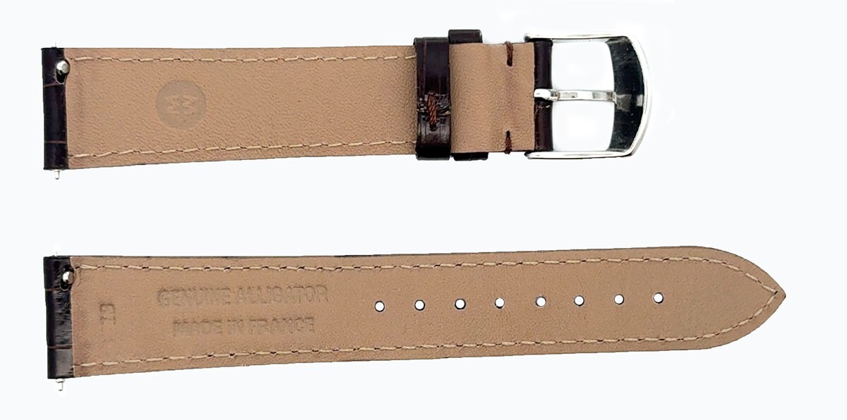 New Michele 18mm Brown Alligator Watch Band Strap | eBay display picture 3