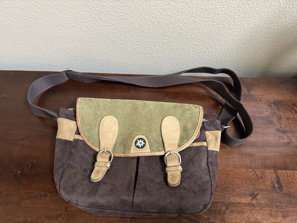 Bandolera Sherpani Trevina verde y marrón Foto 2 de 4