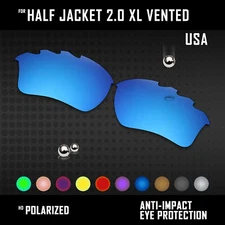 Anti Scratch Polarized Lenses for-Oakley Half Jacket 2.0 XL Vented OO9154 Opt